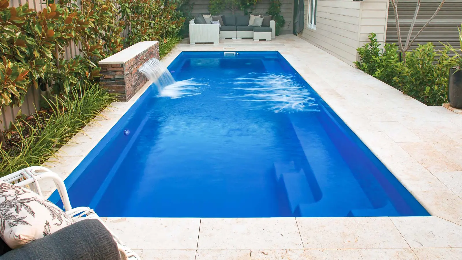 Leisure-Pools-Harmony-Fiberglass-Pool-Shape The Harmony™, a fiberglass pool design manufactured by Leisure Pools